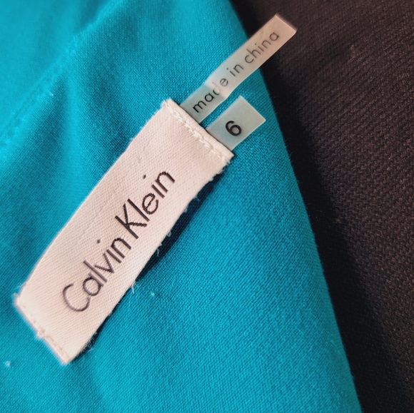 Calvin Klein Jewel Tone Feminine Classic Sheath Cap Sleeve Tailored Dress sz 6 - Picture 4 of 4